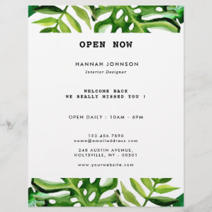 Prospectus 21,6 Cm X 24,94 Cm Elégant concepteur d'intérieur Tropical