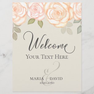 Prospectus 21,6 Cm X 24,94 Cm Elégant Mariage Bienvenue Créer Votre Propre Sage