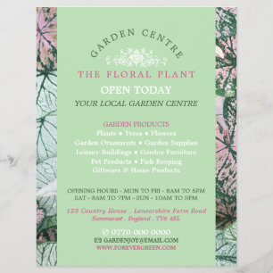 Prospectus 21,6 Cm X 24,94 Cm Elégante feuille, Centre de jardin, Horticulteur