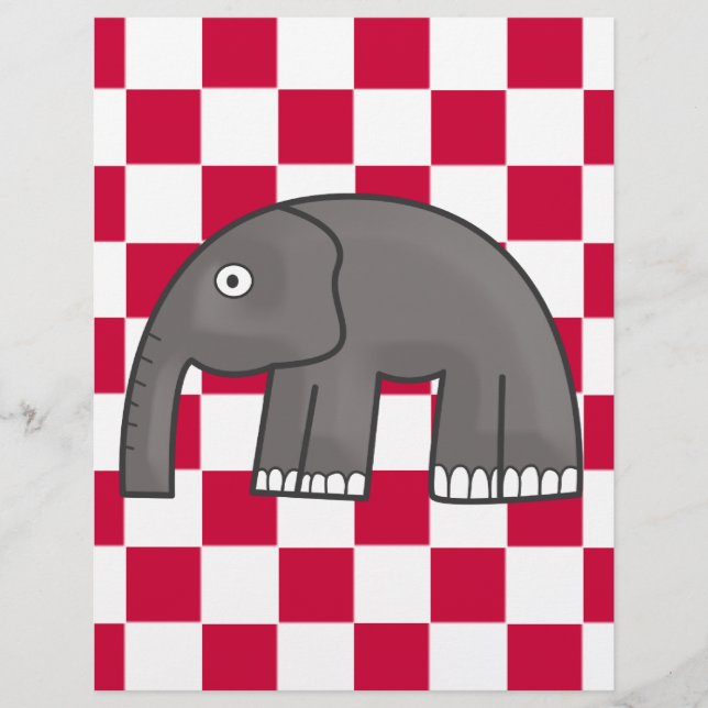 Prospectus 21,6 Cm X 24,94 Cm éléphant (Devant)