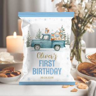Prospectus 21,6 Cm X 24,94 Cm Emballage de sac de chips d'anniversaire Animaux d