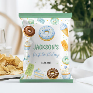 Prospectus 21,6 Cm X 24,94 Cm Emballage de sac de chips d'anniversaire de beigne