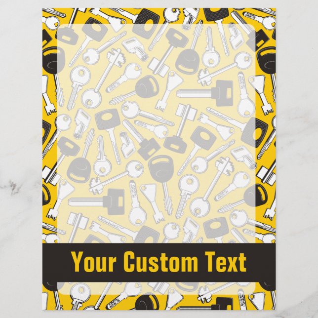 Prospectus 21,6 Cm X 24,94 Cm Ensemble de clés Arrière - plan (Devant)