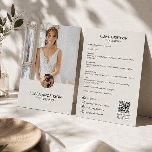 Prospectus 21,6 Cm X 24,94 Cm Entreprise de photographe QR de photo personnalisé