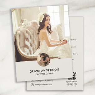 Prospectus 21,6 Cm X 24,94 Cm Entreprise de photographe QR de photo personnalisé