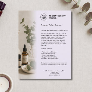 Prospectus 21,6 Cm X 24,94 Cm Entreprise de Spa Aromathérapie Logo Personnalisé