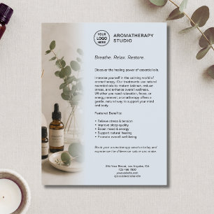 Prospectus 21,6 Cm X 24,94 Cm Entreprise de Spa d'Aromathérapie Logo Personnalis