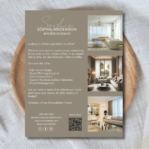 Prospectus 21,6 Cm X 24,94 Cm Entreprise Taupe Professionnel Moderne