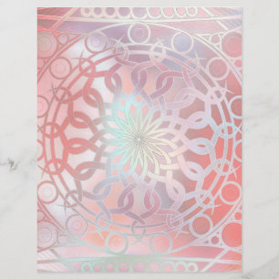 Prospectus 21,6 Cm X 24,94 Cm Eternity Mandala Rouge et Turquoise