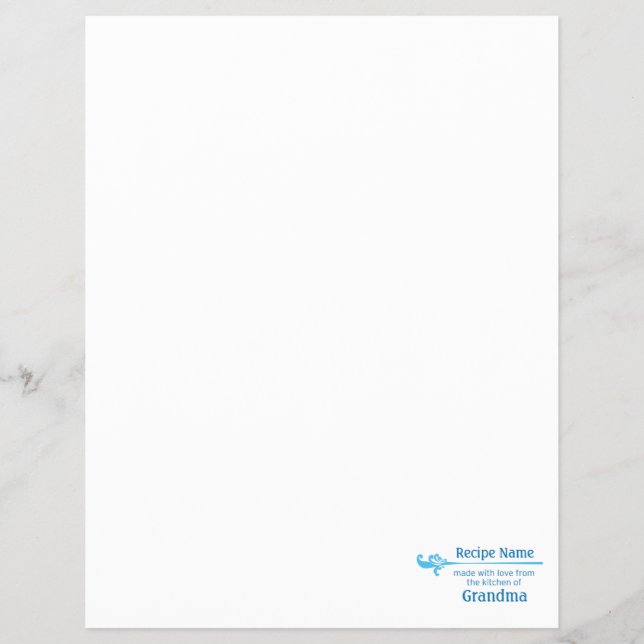 Prospectus 21,6 Cm X 24,94 Cm Étiquette alimentaire bleu (Devant)