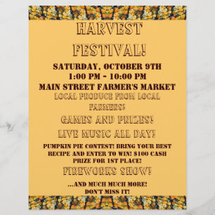 Prospectus 21,6 Cm X 24,94 Cm Événement d'automne - Tout le texte peut être modi