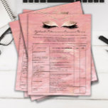 Prospectus 21,6 Cm X 24,94 Cm Eyelash Extension Responsabilité Renonciation Rose<br><div class="desc">conception florenceK</div>