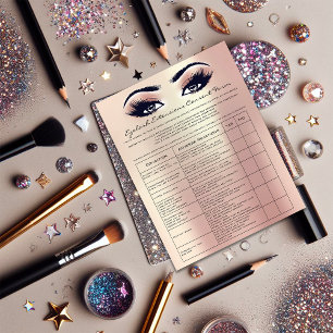 Prospectus 21,6 Cm X 24,94 Cm Eyelash Extension Responsabilité Renonciation Rose