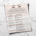 Prospectus 21,6 Cm X 24,94 Cm Eyelash Extensions Liability Waiver Beige Salon<br><div class="desc">Eyelash Extension Liability Waiver & Release Form Beige Flyers.</div>