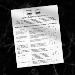 Prospectus 21,6 Cm X 24,94 Cm Eyelash Extensions Responsabilité Renonciation Mar<br><div class="desc">Eyelash Extension Responsabilité Renonciation & Libération De Forme De Marbre Moderne Flyers.</div>