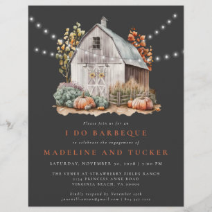 Prospectus 21,6 Cm X 24,94 Cm Faire-part de mariage Rustique Chaîne Automne