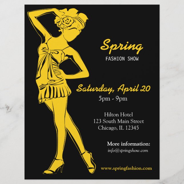 Prospectus 21,6 Cm X 24,94 Cm Fashion Show (Or) (Devant)