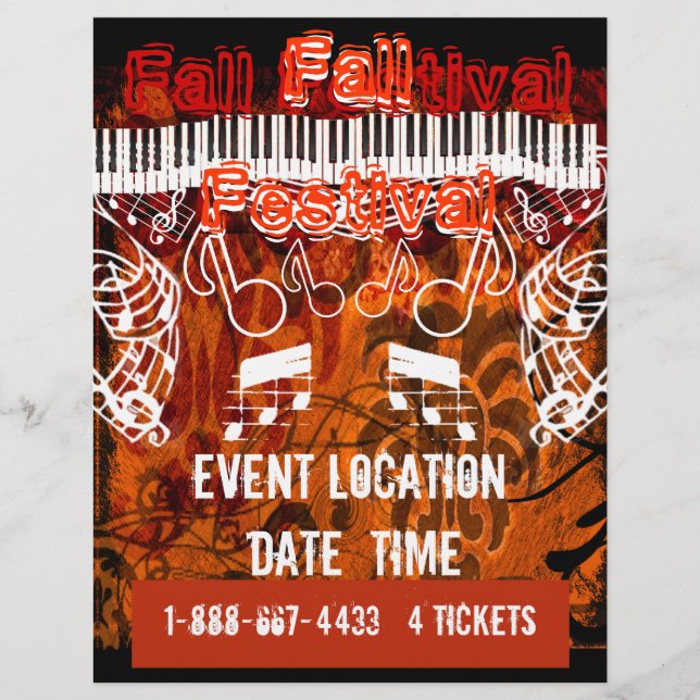 Prospectus 21,6 Cm X 24,94 Cm Festival d'automne Halloween Événement ou automne  (Devant)