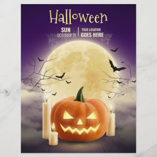 Prospectus 21,6 Cm X 24,94 Cm Fête Halloween Maison Hantée éditable, Halloween