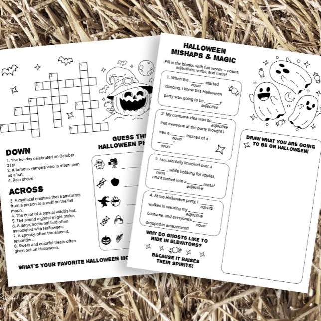 Prospectus 21,6 Cm X 24,94 Cm Feuille d'activité Halloween pour enfants (Créateur téléchargé)