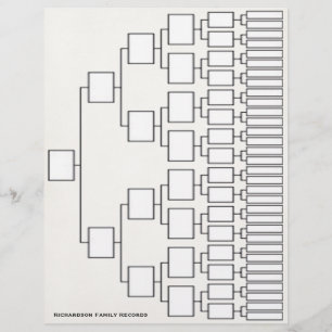 Prospectus 21,6 Cm X 24,94 Cm Feuille de ligne généalogique