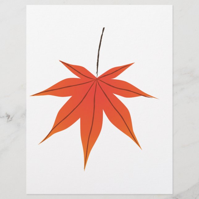 Prospectus 21,6 Cm X 24,94 Cm Feuille d'érable (Devant)