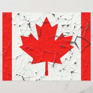 Prospectus 21,6 Cm X 24,94 Cm Feuille d'érable rouge du Canada Peinture à peaux