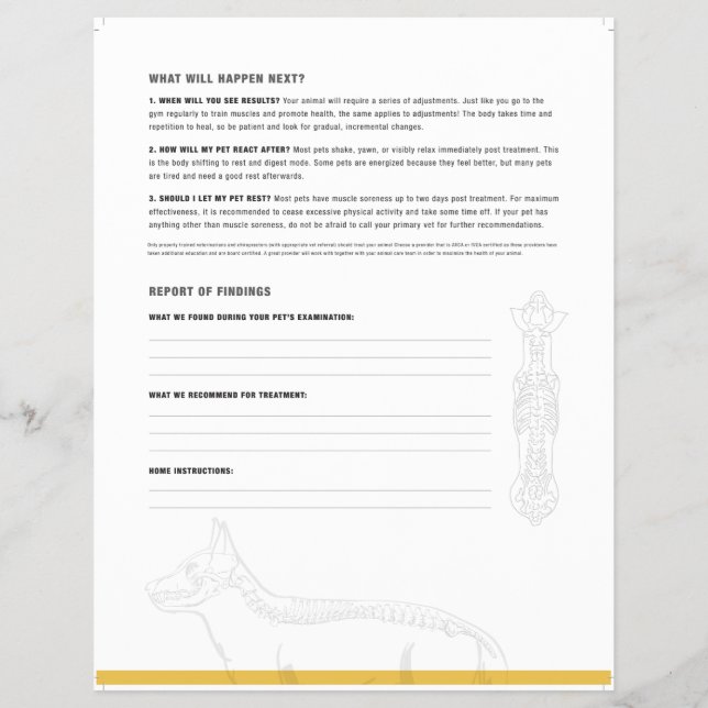 Prospectus 21,6 Cm X 24,94 Cm Feuille ROF (canine) (Dos)