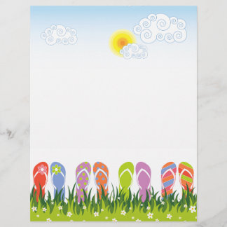 Prospectus 21,6 Cm X 24,94 Cm Feuilles De Flip D'Été Colorées S'Amusent Dans Le 