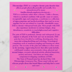 Prospectus 21,6 Cm X 24,94 Cm Fibromyalgie Papillons Circulaire