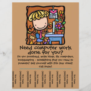 Prospectus 21,6 Cm X 24,94 Cm Fiche déchirante de l'entreprise informatique Litt