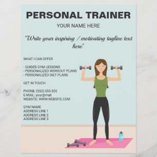 Prospectus 21,6 Cm X 24,94 Cm Fille de sport Fille de fitness Entraîneur personn