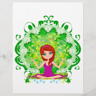 Prospectus 21,6 Cm X 24,94 Cm Fille de yoga Flyer