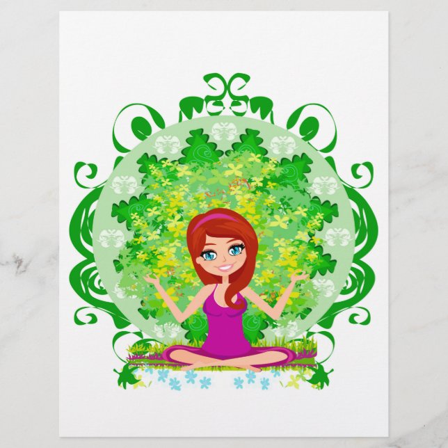 Prospectus 21,6 Cm X 24,94 Cm Fille de yoga Flyer (Devant)