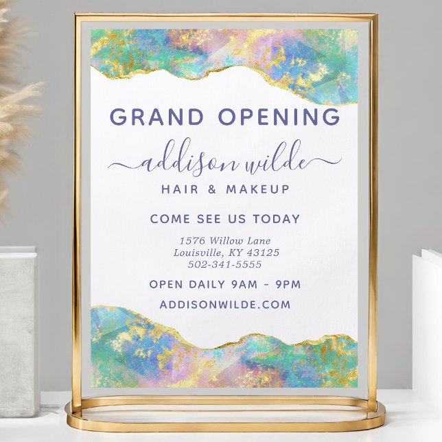 Prospectus 21,6 Cm X 24,94 Cm Fire Opal Moderne Rainbow Gemstone Business (Créateur téléchargé)