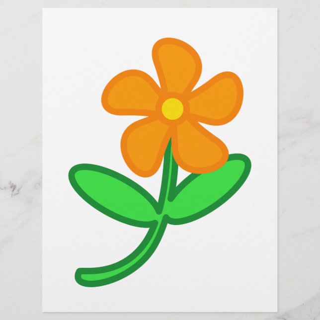 Prospectus 21,6 Cm X 24,94 Cm Fleur (Devant)