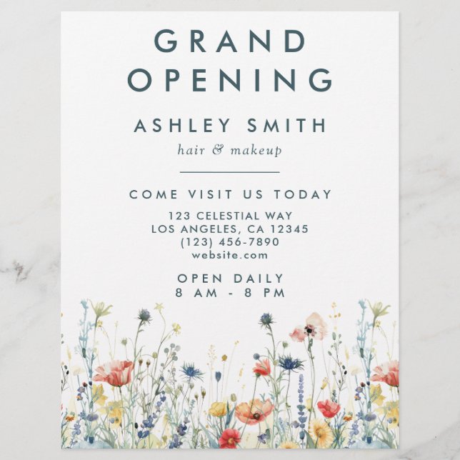 Prospectus 21,6 Cm X 24,94 Cm Fleur sauvage dynamique (Devant)