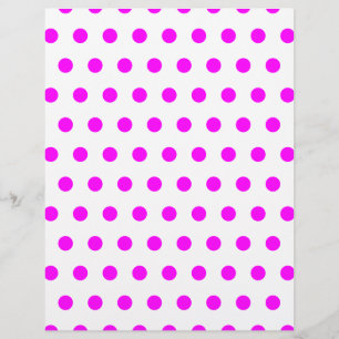 Prospectus 21,6 Cm X 24,94 Cm Flyer à pois magenta
