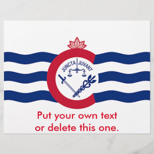 Prospectus 21,6 Cm X 24,94 Cm Flyer avec drapeau de Cincinnati, Ohio, États-Unis