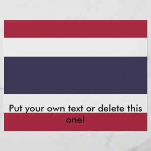 Prospectus 21,6 Cm X 24,94 Cm Flyer avec drapeau de la Thaïlande