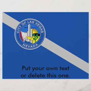 Prospectus 21,6 Cm X 24,94 Cm Flyer avec Drapeau de Las Vegas, Nevada, USA