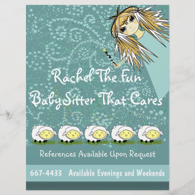 Prospectus 21,6 Cm X 24,94 Cm Flyer BabySitter (Devant)