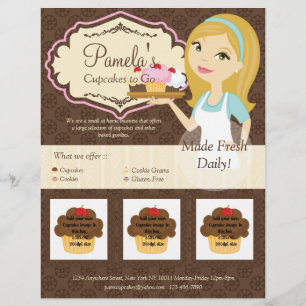 Prospectus 21,6 Cm X 24,94 Cm Flyer Blonde Baker Cupcake D12 avec photos D3