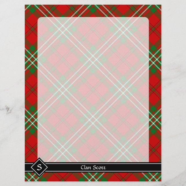 Prospectus 21,6 Cm X 24,94 Cm Flyer Clan Scott Tartan Rouge (Devant)