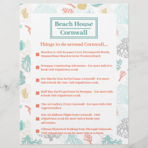 Prospectus 21,6 Cm X 24,94 Cm Flyer Conception Corail - Choses à Faire Autour...