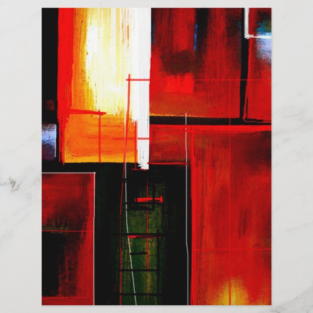 Prospectus 21,6 Cm X 24,94 Cm Flyer d'art abstrait (Devant)