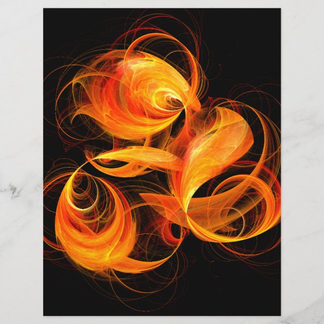 Prospectus 21,6 Cm X 24,94 Cm Flyer d'art Abstrait Fireball (Devant)