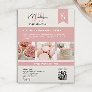 Prospectus 21,6 Cm X 24,94 Cm Flyer de boulangerie avec logo à monogramme person