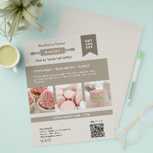 Prospectus 21,6 Cm X 24,94 Cm Flyer de boulangerie moderne à rouleaux