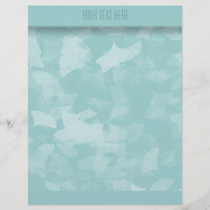 Prospectus 21,6 Cm X 24,94 Cm Flyer de feuilles de Ginkgo bleu aqua